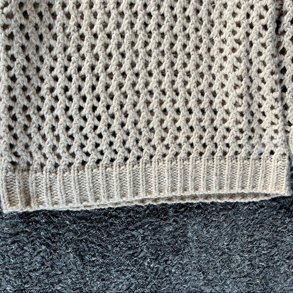 REISS BEIGE OPEN KNIT OVERSIZED 'NATALIE' SWEATER - Picture 7 of 9
